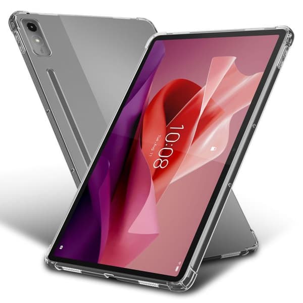 Transparent stötsäker silikonfodral för Lenovo Tab P12 Vit