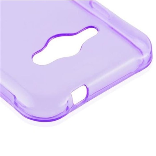 Samsung Galaxy J1 ACE-fodral i TRANSPARENT LILA från Cadorabo (AIR Design) Ultratunt mjukt silikongel TPU-fodral med halkskydd