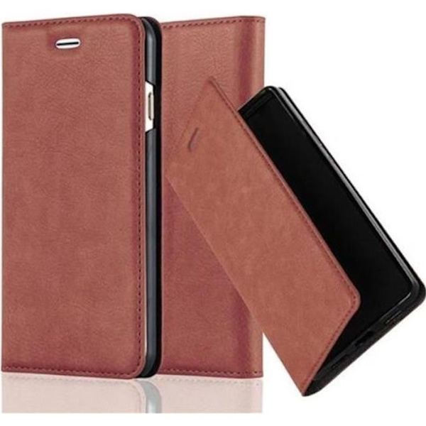 Apple iPhone 6 PLUS Fodral - iPhone 6S PLUS i MEDIUM BRUN från Cadorabo (INVISIBLE MAGNETIC CLOSURE Design) Skyddsfodral