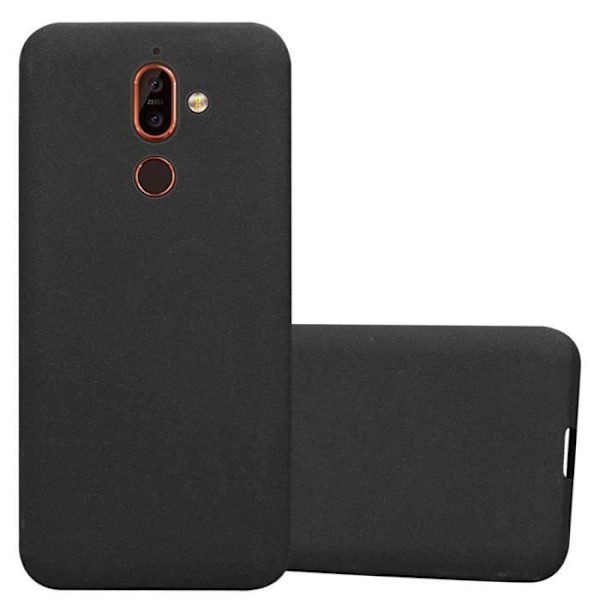 Coque - CADORABO - Nokia 7 PLUS - Skydd i silikon TPU - Tunn design - Färg Frost svart Frost Svart