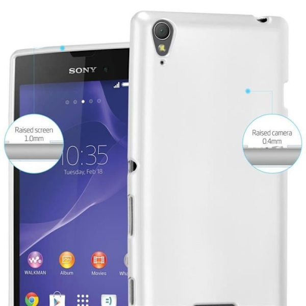 Cadorabo Fodral fungerar med Sony Xperia T3 i METALLISKT SILVER - Stötsäkert och reptåligt TPU silikonskydd - Ultratunt