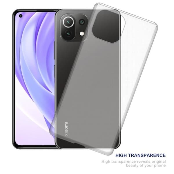 Transparent stötsäker silikonfodral för Xiaomi Mi 11 5G Vit