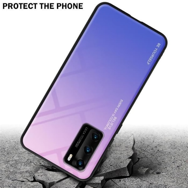 Fodral till Huawei P40 Fodral i ROSA - BLÅT Fodral Skyddsskydd tvåfärgad TPU