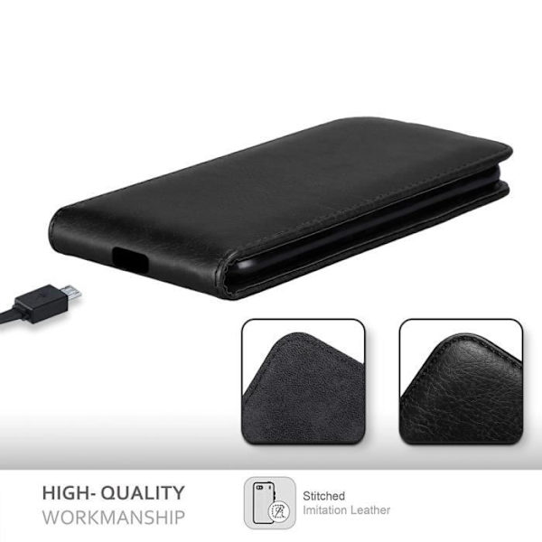 Coque - CADORABO - A22 4G / M22 / M32 4G - Svart Natt - Magnetisk Flip - Fullständigt Skydd Svart Natt