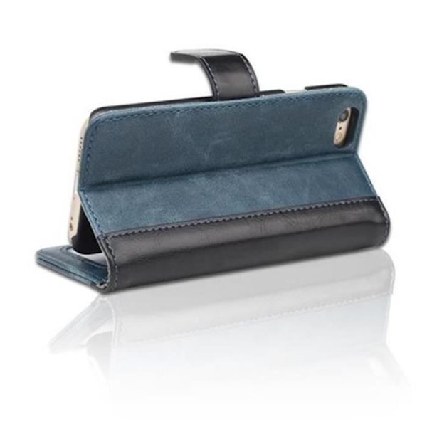 Apple iPhone 6-fodral - iPhone 6S i BLÅSVART från Cadorabo (TWO-TONE-design) Helt skyddsfodral med flipflik, stativ