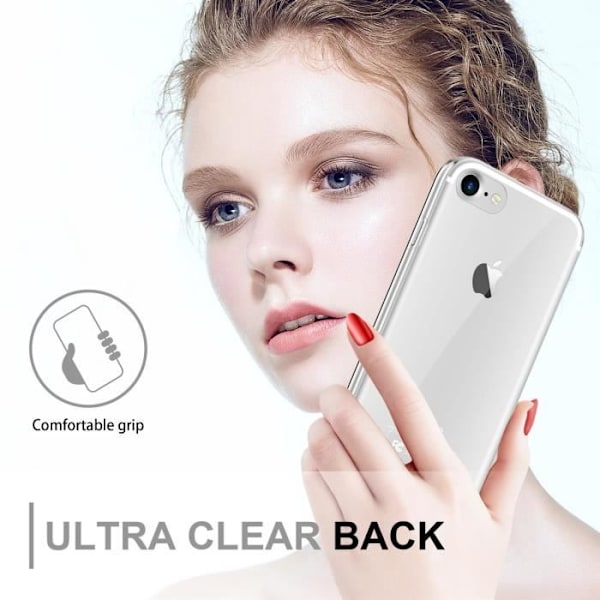 Cadorabo Fodral för Apple iPhone 7 / 7S / 8 / SE 2020 i Transparent Fodral 360° Helkroppsskydd Skärmskydd