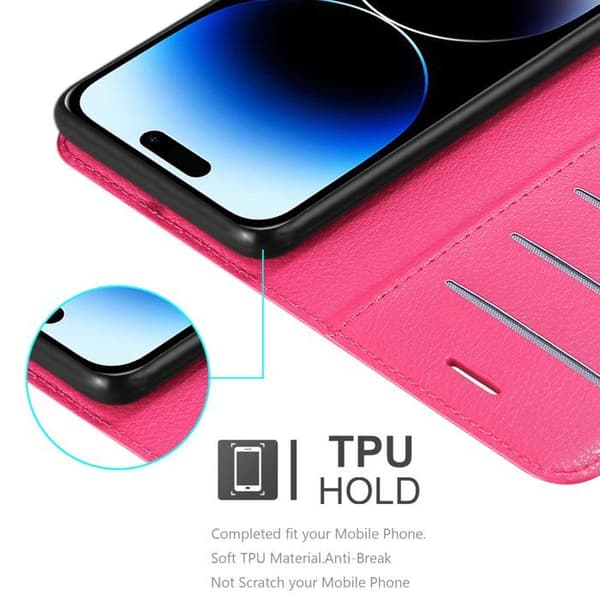 Etui för iPhone 14 PRO i SOCKERROSA Ros