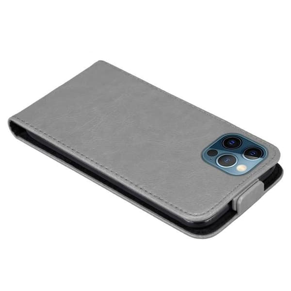 Etui för iPhone 12 PRO MAX Flip-fodral i TITAN GRÅ Skyddsfodral Grå