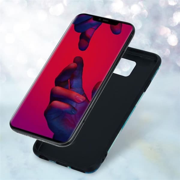 Skyddsfodral för Huawei MATE 20 PRO i Blå Marmor Våg Nr. 13 Blå