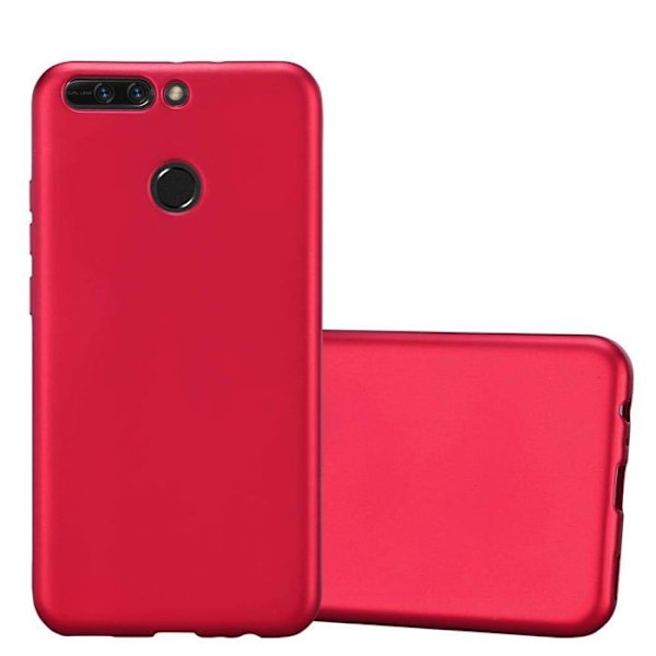 Coque för Honor 8 PRO Hölster i METALLISK RÖD Etui Case Cover Skydd Silicone TPU Cover matt Röd