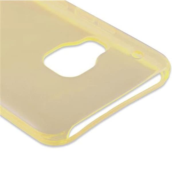 Transparent stötsäker silikonfodral för HTC ONE M9 Gul