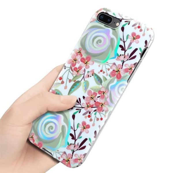 Fodral för Apple iPhone 7 PLUS / 7S PLUS / 8 PLUS Fodral PEACH FLOWERS Skyddsfodral Fodral Silikon TPU blommig plånbok