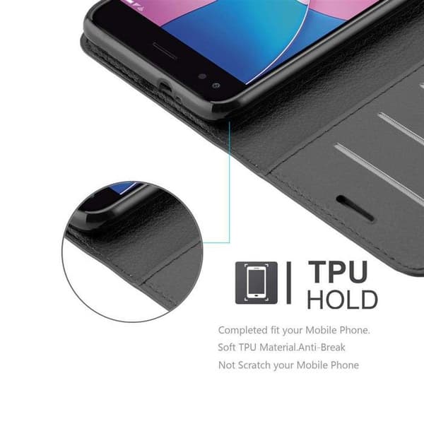 Etui för Huawei Enjoy 7 i JET BLACK Svart