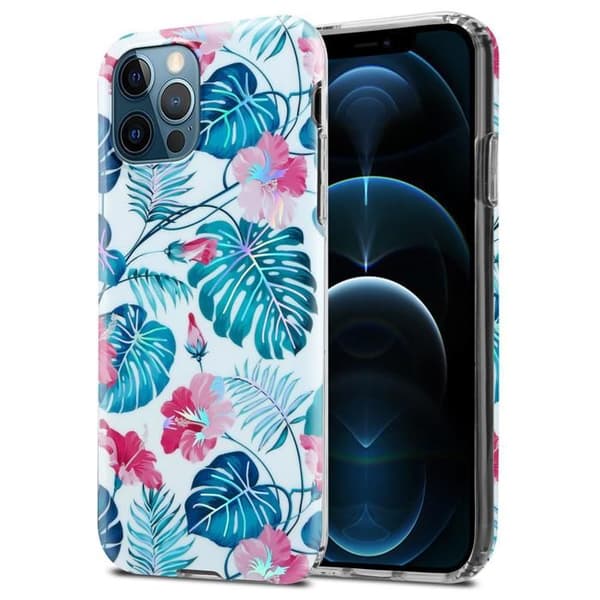 Skal för iPhone 12 PRO MAX FOLIAGE Skal Skydd Blommönster