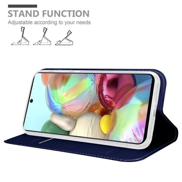 Cadorabo Fodral för Samsung Galaxy A71 5G i KLASSIG MÖRKBLÅT Skyddsfodral magnetisk stängningsstativ funktion Mörkblå
