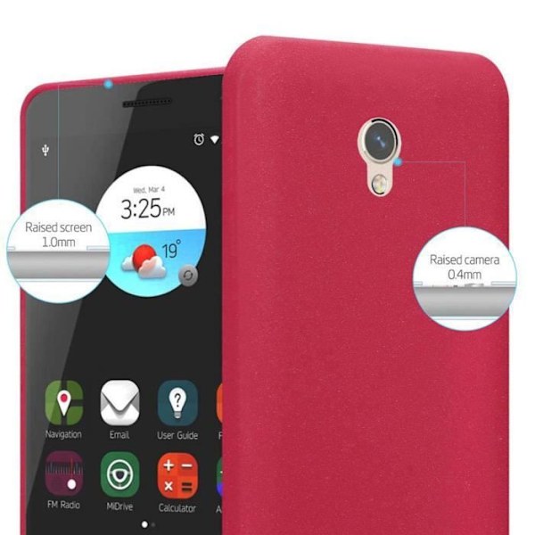 Coque - CADORABO - ZTE Blade V7 - FROST RÖD - Silikon TPU - Stötskydd FROST RÖD
