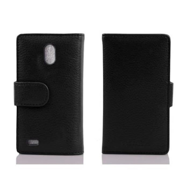 Coque - Cadorabo - Huawei ASCEND G700 - Hölster i konstläder - Magnetisk stängning - Heltäckande skydd Kolsvart