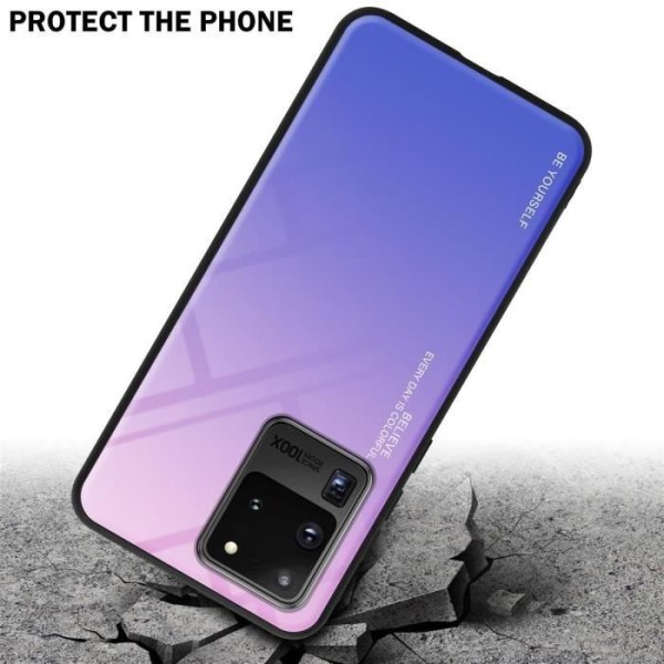 Fodral till Samsung Galaxy S20 ULTRA Skal i ROSA - BLÅT Fodral Skyddsskydd tvåfärgat TPU