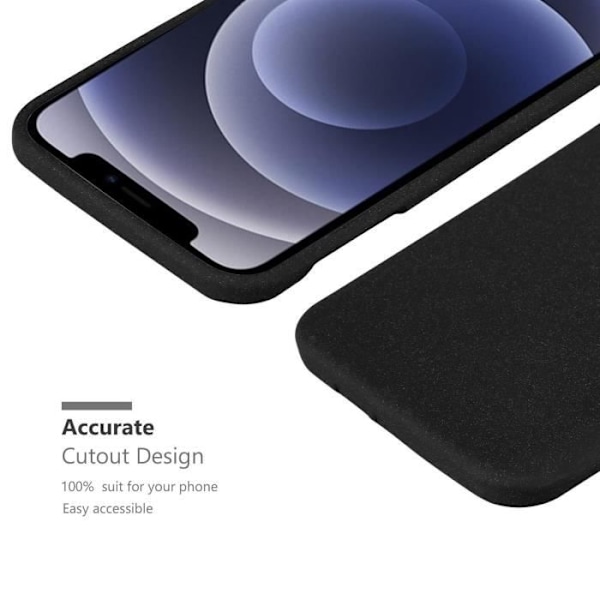 Coque - CADORABO - iPhone 12 MINI - Skydd i silikon TPU - Tunn design - Frost Noir Frost Svart
