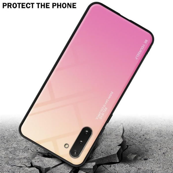 Fodral till Samsung Galaxy NOTE 10 Fodral i GUL - ROSA Fodral Skyddsskydd tvåfärgad TPU