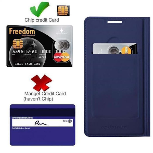 Fodral för Apple iPhone 7 PLUS / 7S PLUS / 8 PLUS i CLASSY MÖRKBLÅT Cadorabo Cover Protection magnetisk stängning Stilren mörkblå