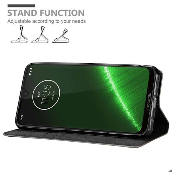 Skyddsfodral för Motorola MOTO G7 / G7 PLUS i KAFFEBRUNT Plånboksfodral Case Cover Protection Wallet kastanj