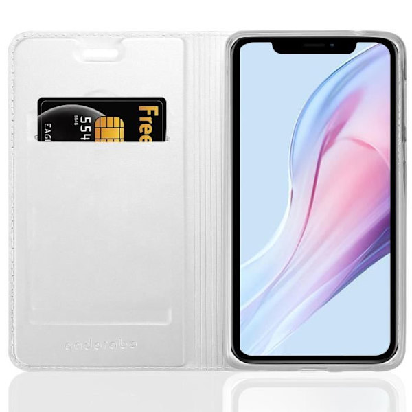 Fodral till Apple iPhone 13 PRO MAX Fodral i CLASSY SILVER Fodral Skydd Magnetisk stängning Plånbok Pengar