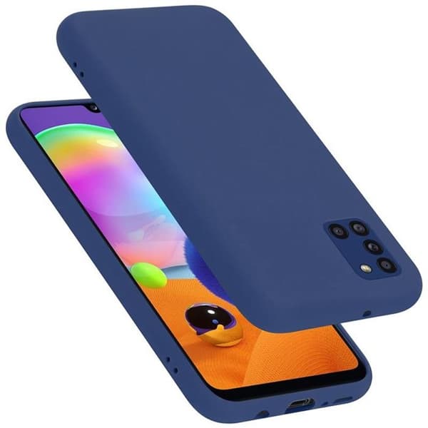 Skyddande stötsäker skal för Samsung Galaxy A31 i LIQUID BLUE Blå