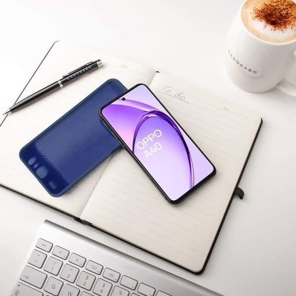 Skyddande stötsäker skal för Oppo A40 i LIQUID BLUE Blå