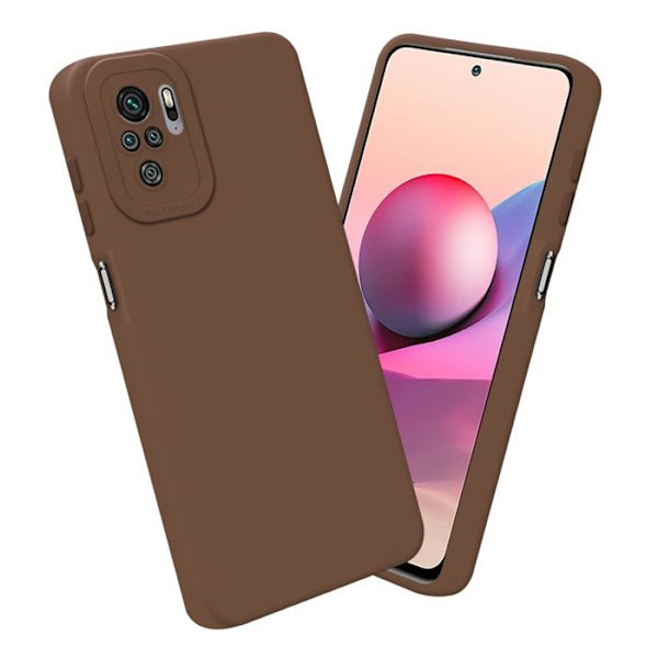 Fodral till Xiaomi RedMi NOTE 10 4G / RedMi NOTE 10S i FLUID BROWN Fodralskydd i flexibelt TPU silikonskydd kastanj