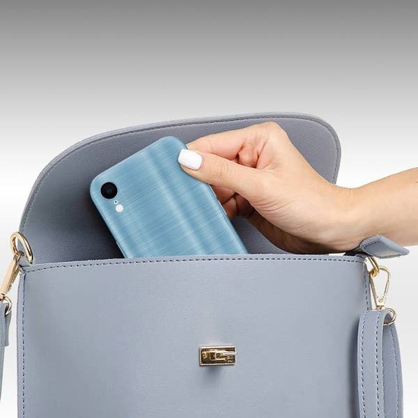 iPhone XR Fodral Borstad Turkos Kameraskydd Blå