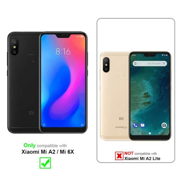 Cadorabo skyddsglas för Xiaomi Mi A2 / 6X in - härdat skärmskydd (härdat) Transparent