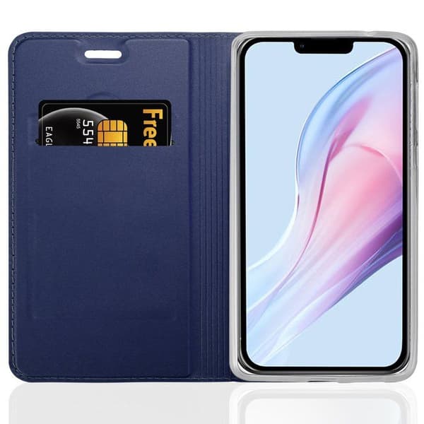Flip-fodral för iPhone 13 PRO Etui i MÖRKBLAU CLASSY Plånbok Stötsäker Blå