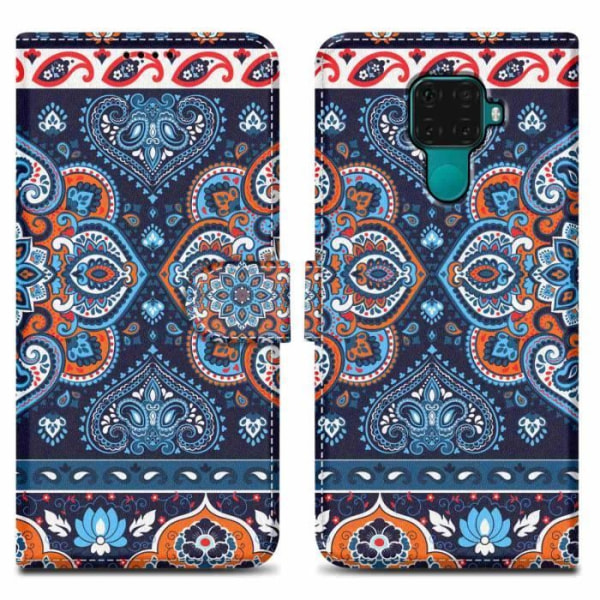 Fodral för Huawei MATE 30 LITE Blå Mandala Fodral nr. 1 Fodral Fodral Skydd Magnetisk stängning Plånbok Plånbok Blå