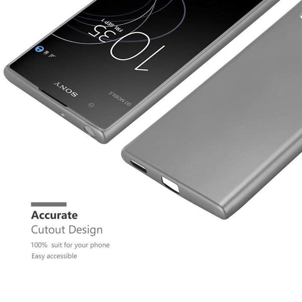 Skyddsfodral för Sony Xperia XA1 PLUS Skyddsfodral i MATTS GRÅ METALLISK design Grå
