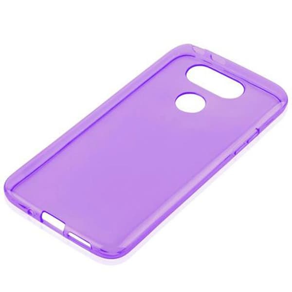 Transparent stötsäker silikonfodral för LG G5 Violett