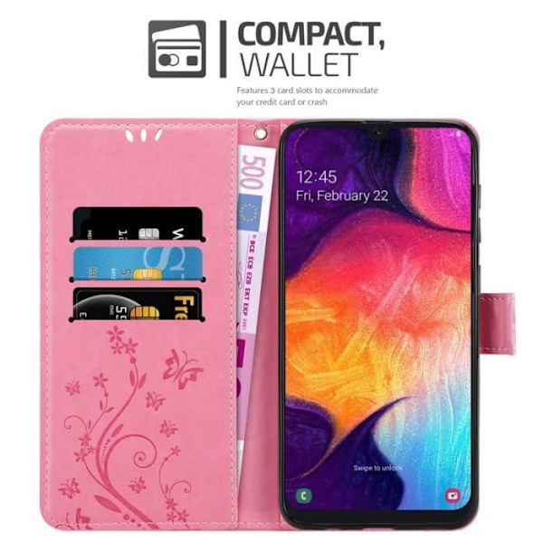 Cadorabo Fodral för Samsung Galaxy A30S / A50 S / A50 i rosa - blommönster