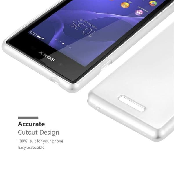 Skyddsfodral för Sony Xperia E3 Skyddsfodral i MATTE DESIGN METALLIC SILVER Grå