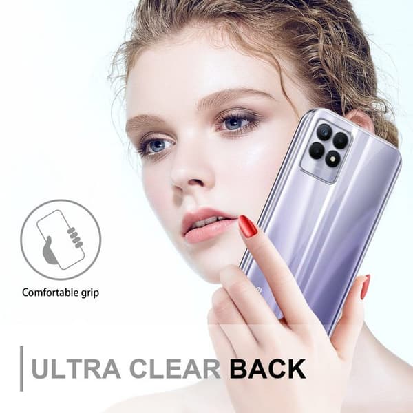 Transparent skydd för Realme 8i / Narzo 50 4G Vit