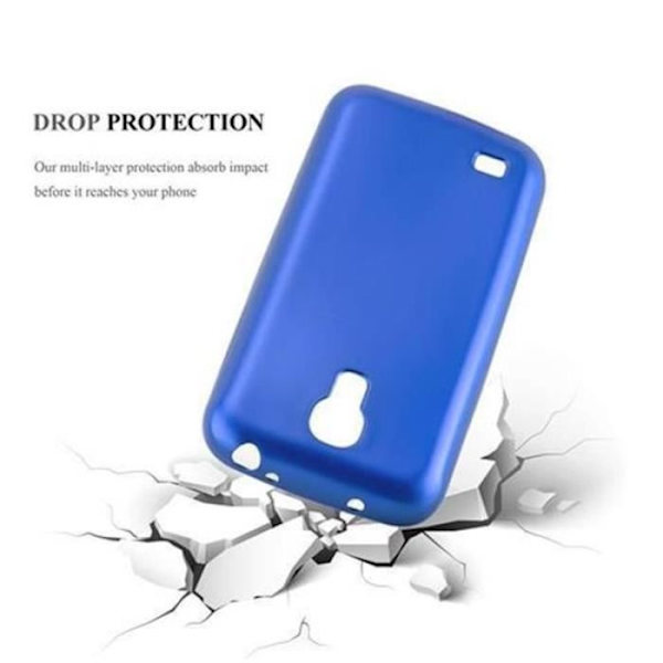 Samsung Galaxy S4 Fodral i METALLIC BLUE från Cadorabo (METALLIC MATT Design) Ultratunt mjukt silikongel TPU-fodral med
