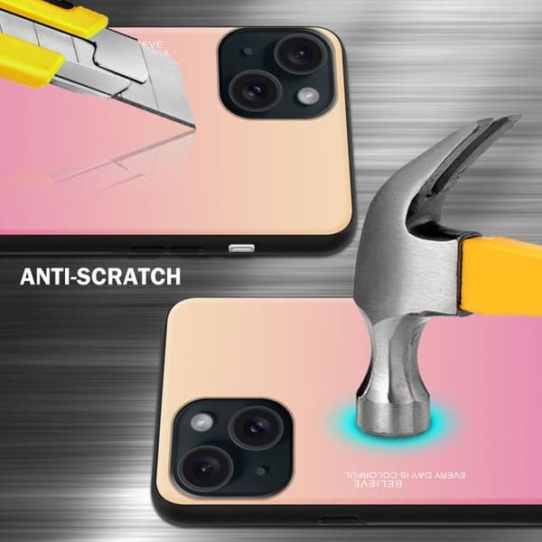 iPhone 14-fodral i GUL - ROSA Bicolor design skyddsfodral