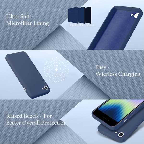 Skal för iPhone SE4 Stötabsorberande i LIQUID BLUE Blå