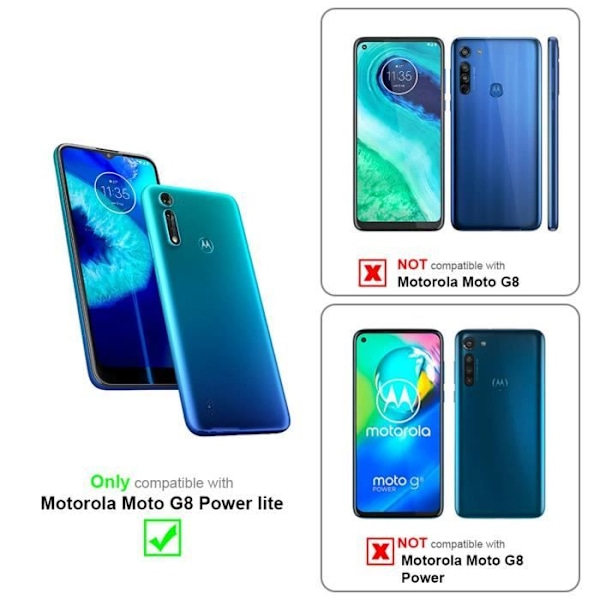 Cadorabo helskärmsskydd för Motorola Moto G8 Power Lite in - Härdat skärmskyddsglas (härdat)