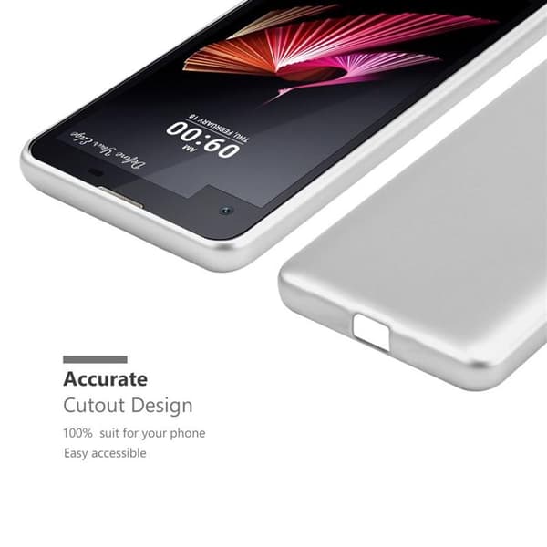 Skal för LG X SCREEN Skyddsskal i MATTSILVER Metallic Design Grå