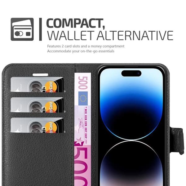 Etui för iPhone 14 PRO MAX i JET BLACK Svart