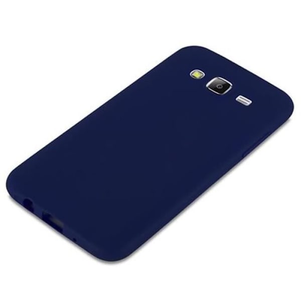 Samsung Galaxy J5 2015 (5) Fodral i CANDY DARK BLUE från Cadorabo (CANDY Design) Ultratunt mjukt silikon TPU-gelöverdrag med
