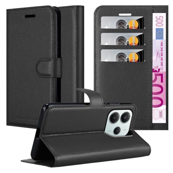 Etui för Xiaomi RedMi Note 14 5G i JETSVART Svart