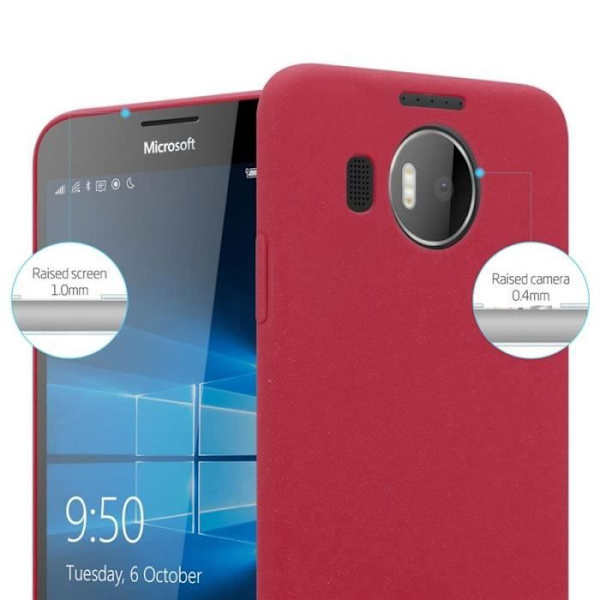 Coque - CADORABO - Nokia Lumia 950 XL - Röd - Hård Skydd - Matt Design Röd