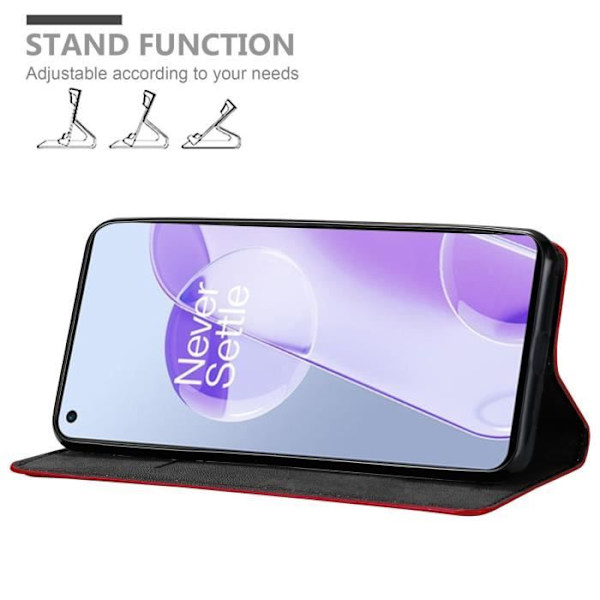 Coque - CADORABO - OnePlus 9RT 5G - Röda Äpplet - Bokfodral - Magnetiskt Skydd ÄPPELRÖD