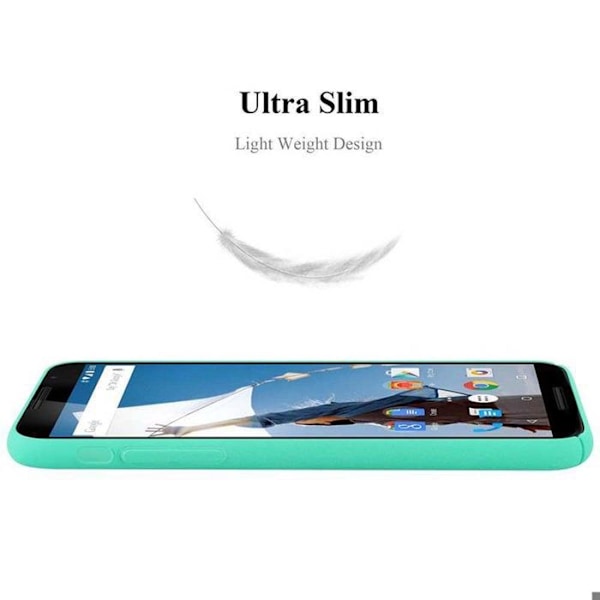 Skal för Motorola Google NEXUS 6 Etui i FROSTY GRÖN Hårdskalsskydd med frostig yta Grön